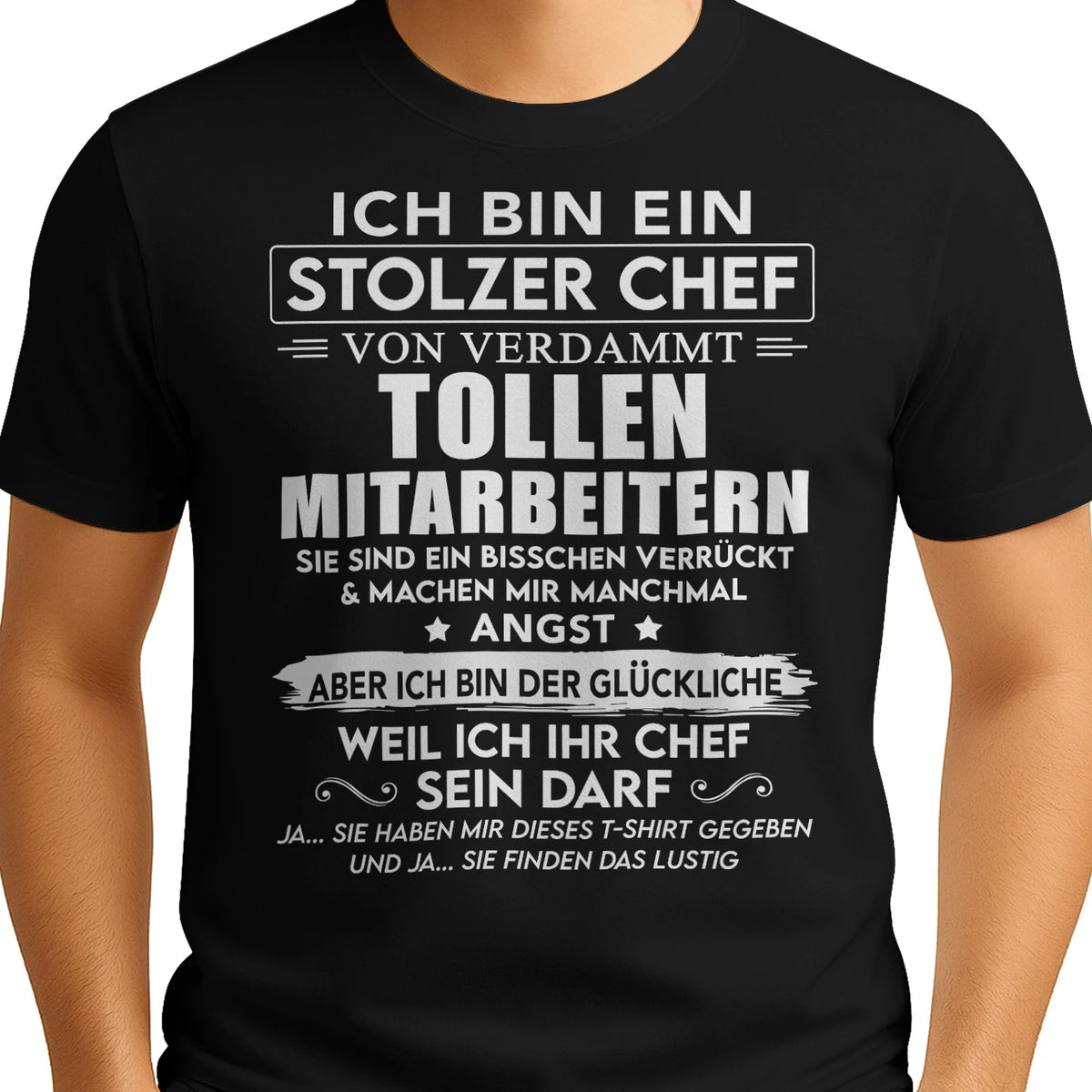 Ich bin ein stolzer Chef – T-Shirt für Vorgesetzte – Produktansicht 5