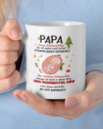 Weihnachts-Tasse für Papa – Geschenk für werdenden Vater – Babybauch Nachricht – Süße Schwangerschaftsüberraschung – Keramik Kaffeetasse – Ansicht 5
