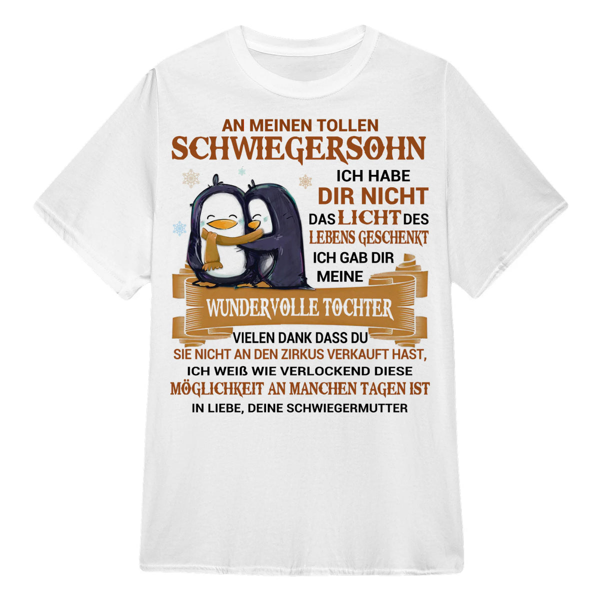 An meinen tollen Schwiegersohn – Geschenk-T-Shirt – Produktansicht 1