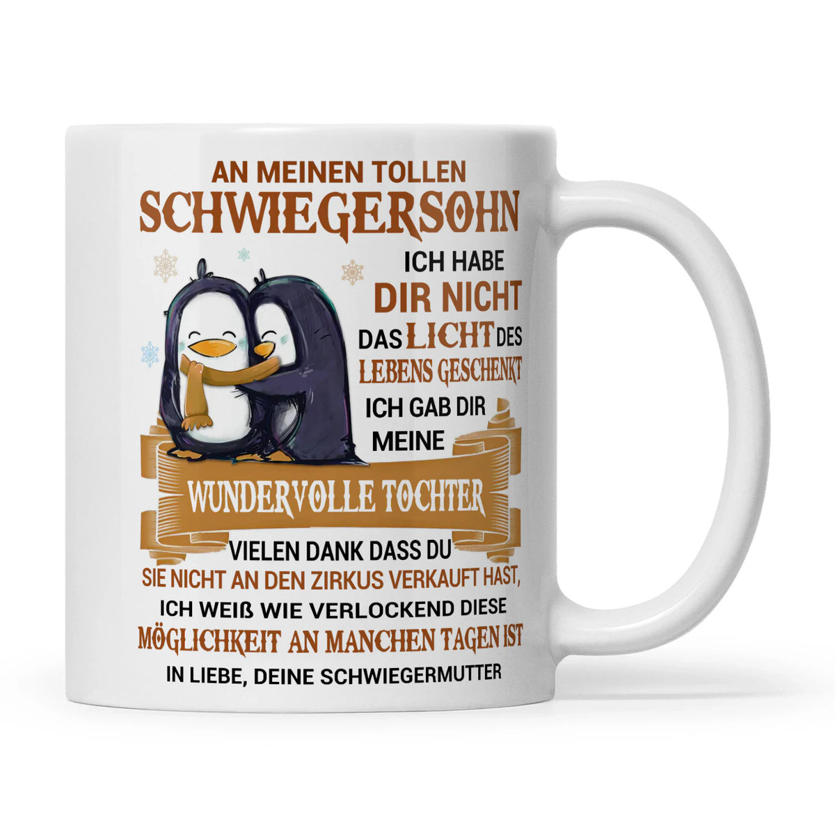 An meinen tollen Schwiegersohn – Tasse von der Schwiegermutter – Produktansicht 2
