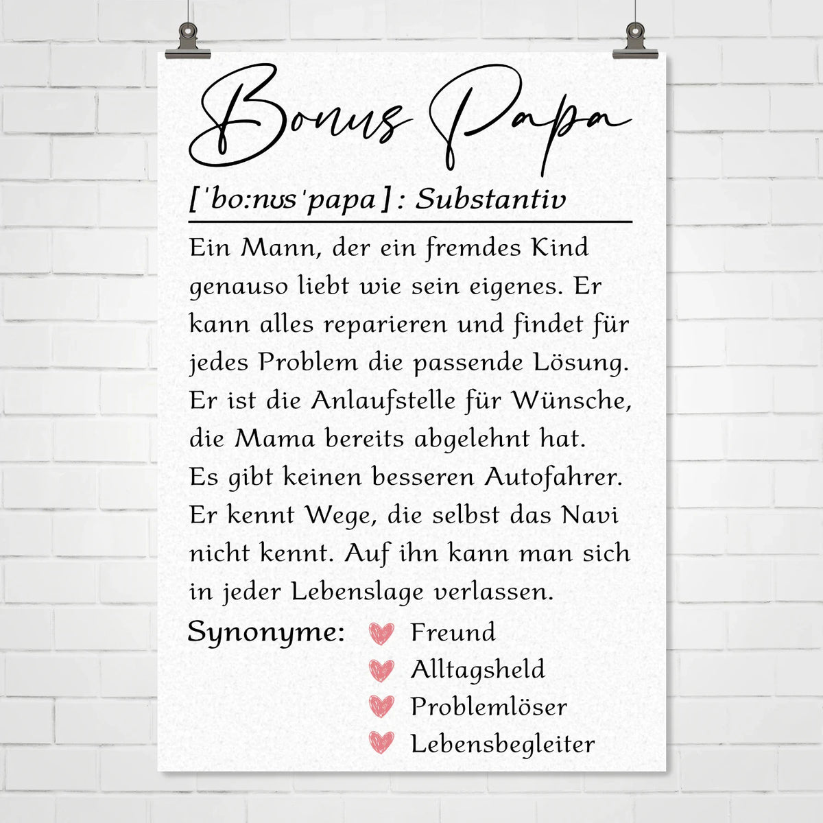 Bonus-Papa – Poster für einen besonderen Stiefvater – Produktansicht 2