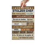Stolzer Chef toller Mitarbeiter – Leinwand für den Chef – Produktansicht 2