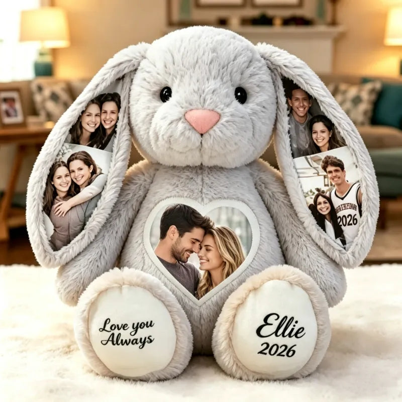 Foto-Plüschhase in Farbe – Personalisierte Geschenke für Paare