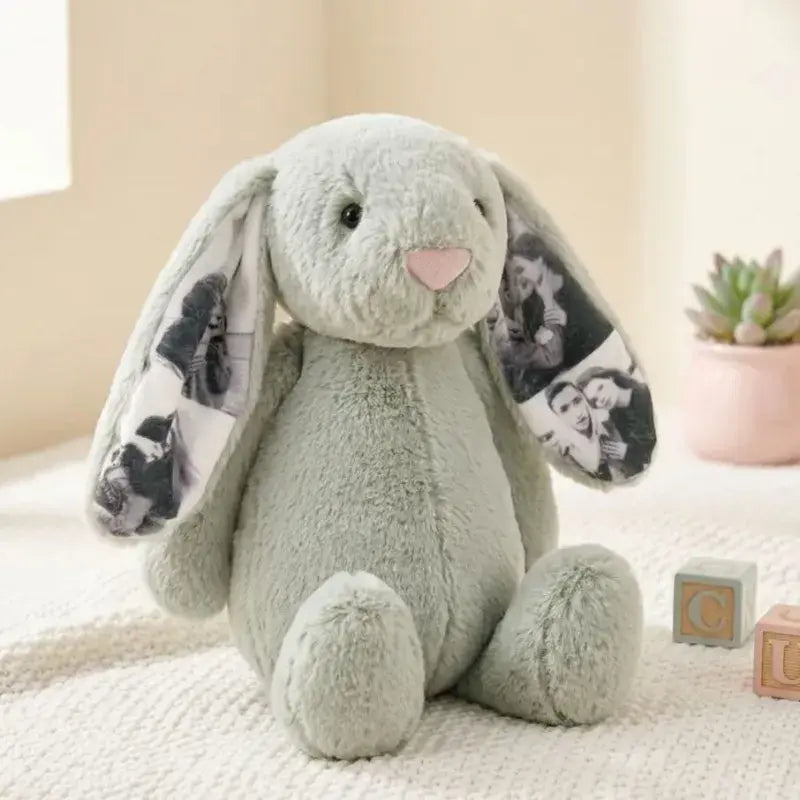 Plüschhase mit Foto-Ohren – Personalisierte Geschenke für Paare