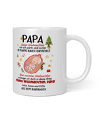 Weihnachts-Tasse für Papa – Geschenk für werdenden Vater – Babybauch Nachricht – Süße Schwangerschaftsüberraschung – Keramik Kaffeetasse – Ansicht 2