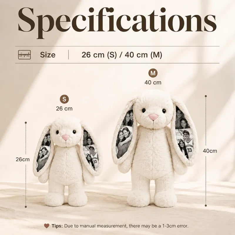 Foto-Hase in Schwarz-Weiß – Personalisierte Geschenke für Paare