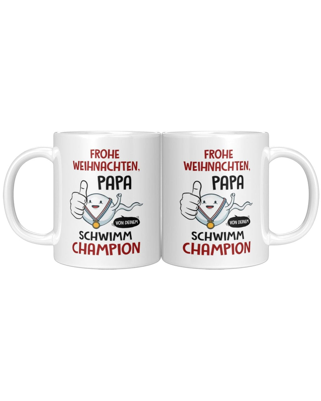 Weihnachts-Tasse für Papa – Lustiges Geschenk von deinem Schwimm Champion – Humorvolle Keramik Kaffeetasse – Frohe Weihnachten Papa – Ansicht 6