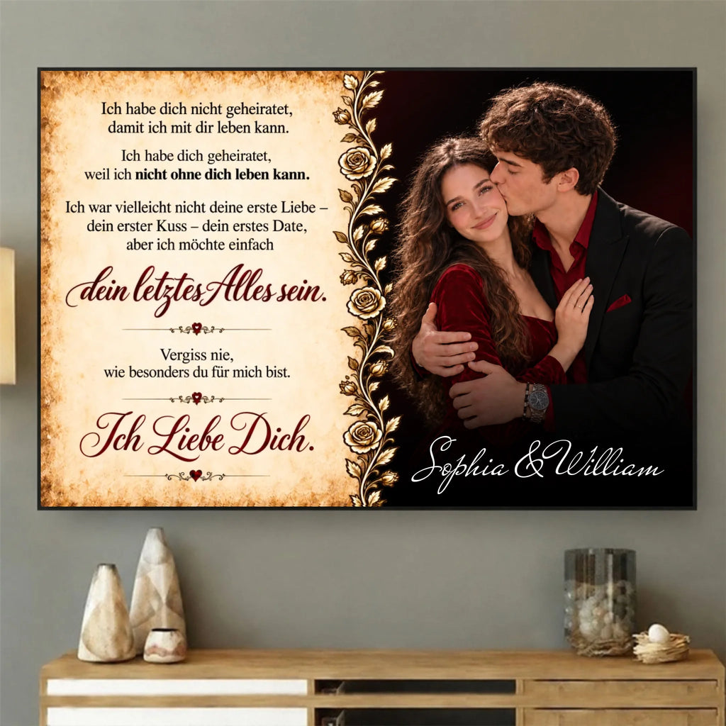 Dein letztes Alles sein – Personalisiertes Poster mit Foto und Namen