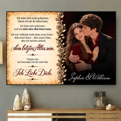 Dein letztes Alles sein – Personalisiertes Poster mit Foto und Namen