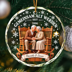 Personalisierter Weihnachtsschmuck für Paare – Detailansicht