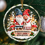 Weihnachtsanhänger für Paare mit Namen und Jahr