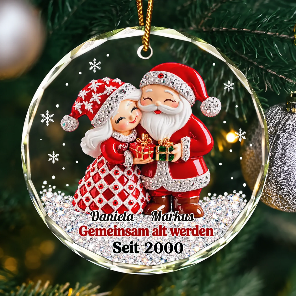 Personalisierter Weihnachtsschmuck für Paare – Detailansicht