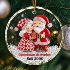 Personalisierter Weihnachtsschmuck für Paare – Detailansicht
