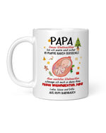 Weihnachts-Tasse für Papa – Geschenk für werdenden Vater – Babybauch Nachricht – Süße Schwangerschaftsüberraschung – Keramik Kaffeetasse – Ansicht 1
