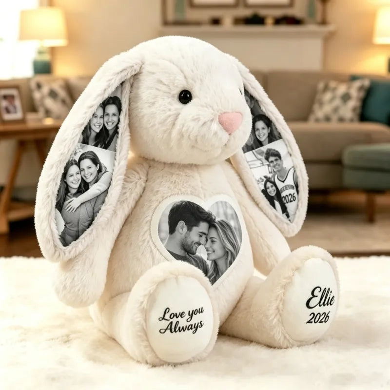 Foto-Plüschhase in Farbe – Personalisierte Geschenke für Paare