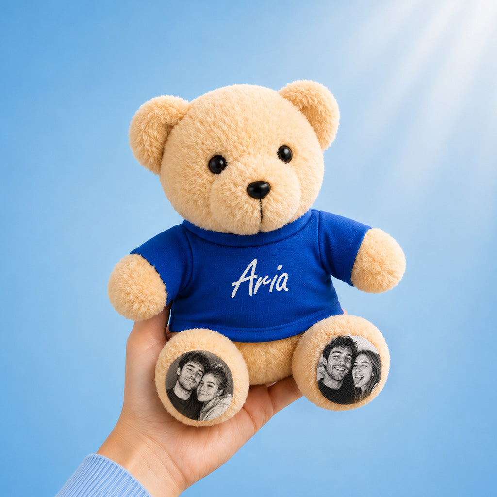 Teddybär mit Foto und Namen – Personalisierte Geschenke für Paare