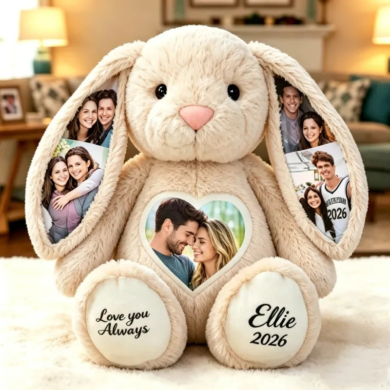 Foto-Plüschhase in Farbe – Personalisierte Geschenke für Paare