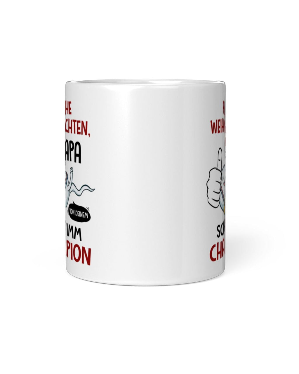Weihnachts-Tasse für Papa – Lustiges Geschenk von deinem Schwimm Champion – Humorvolle Keramik Kaffeetasse – Frohe Weihnachten Papa – Ansicht 3