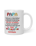 Weihnachts-Tasse für Papa – Geschenk vom Babybauch – Emotionale Botschaft für werdende Väter – Keramik Kaffeetasse – Frohe Weihnachten Papa – Ansicht 2