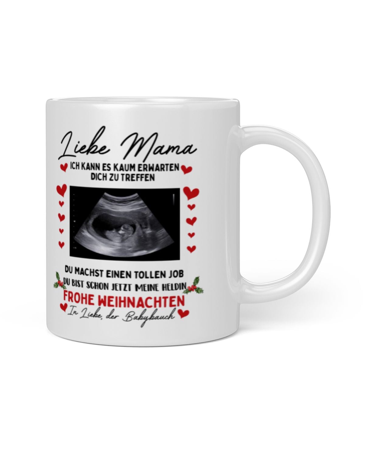 Weihnachts-Tasse – Personalisiertes Geschenk für werdende Mütter – Ansicht 2