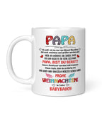 Weihnachts-Tasse für Papa – Geschenk vom Babybauch – Emotionale Botschaft für werdende Väter – Keramik Kaffeetasse – Frohe Weihnachten Papa – Ansicht 1