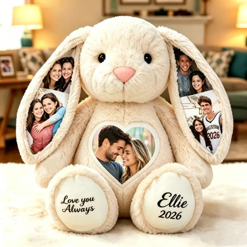 Foto-Plüschhase in Farbe – Personalisierte Geschenke für Paare