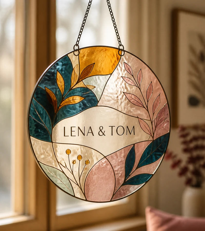 Personalisierter Sonnenfänger als Fensterdekoration